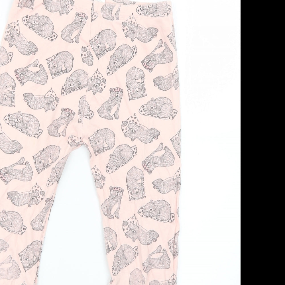 George Girls Pink Geometric  Jegging Trousers Size 9-10 Years