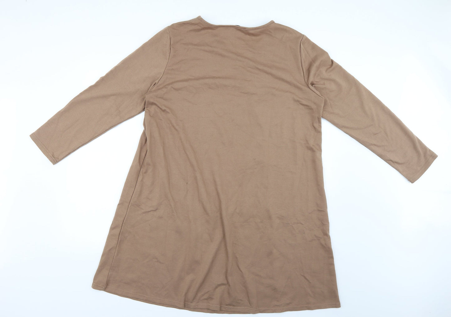 Zanzea Womens Beige   Jumper Dress  Size 2XL