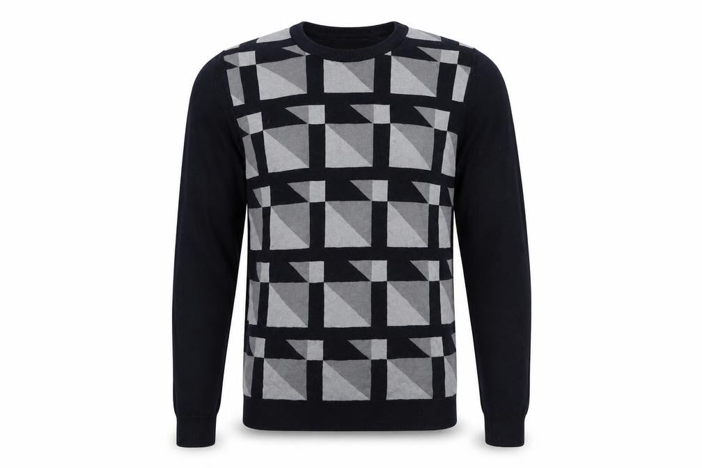 Burton Mens Multicoloured Geometric  Pullover Jumper Size S