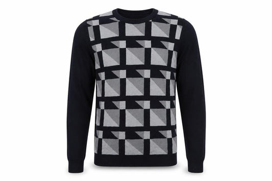 Burton Mens Multicoloured Geometric  Pullover Jumper Size S