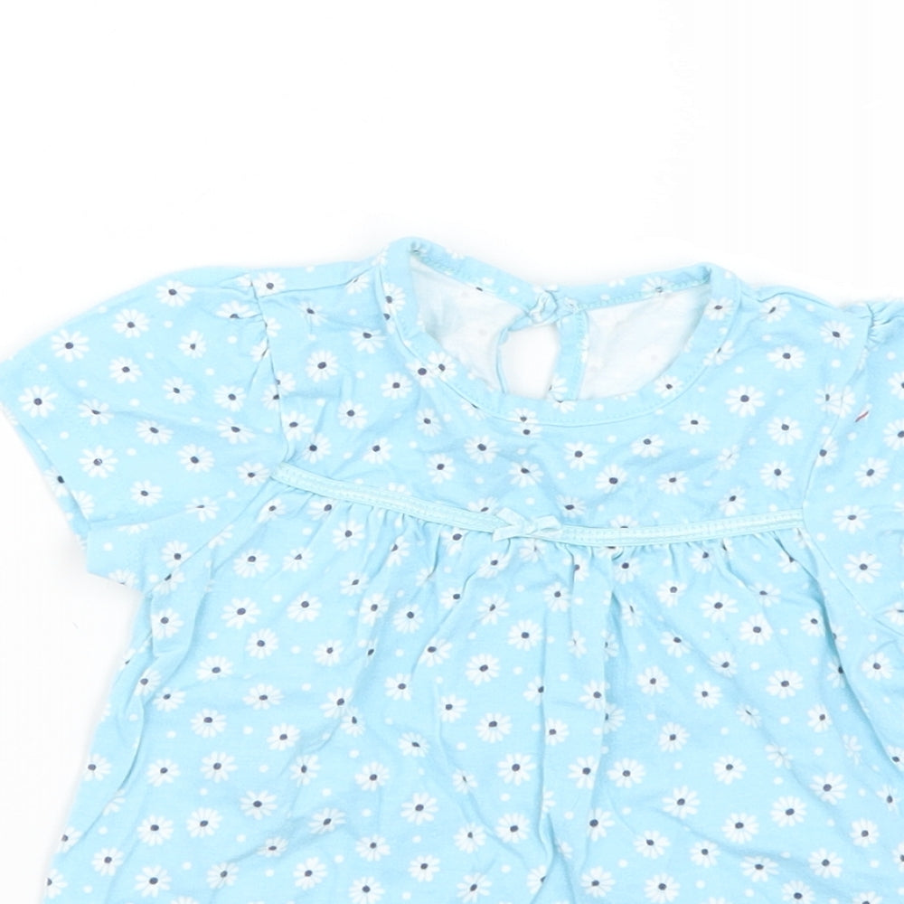 George Baby Blue Geometric  Fit & Flare  Size 9-12 Months