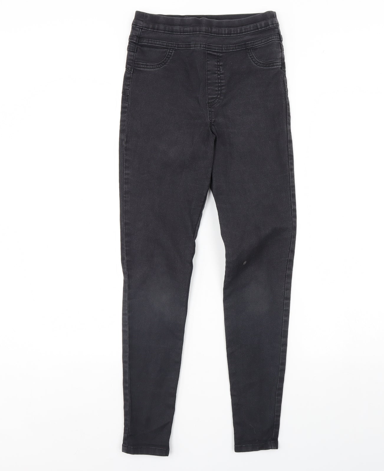 F&F Womens Black  Denim Skinny Jeans Size 8 L28 in