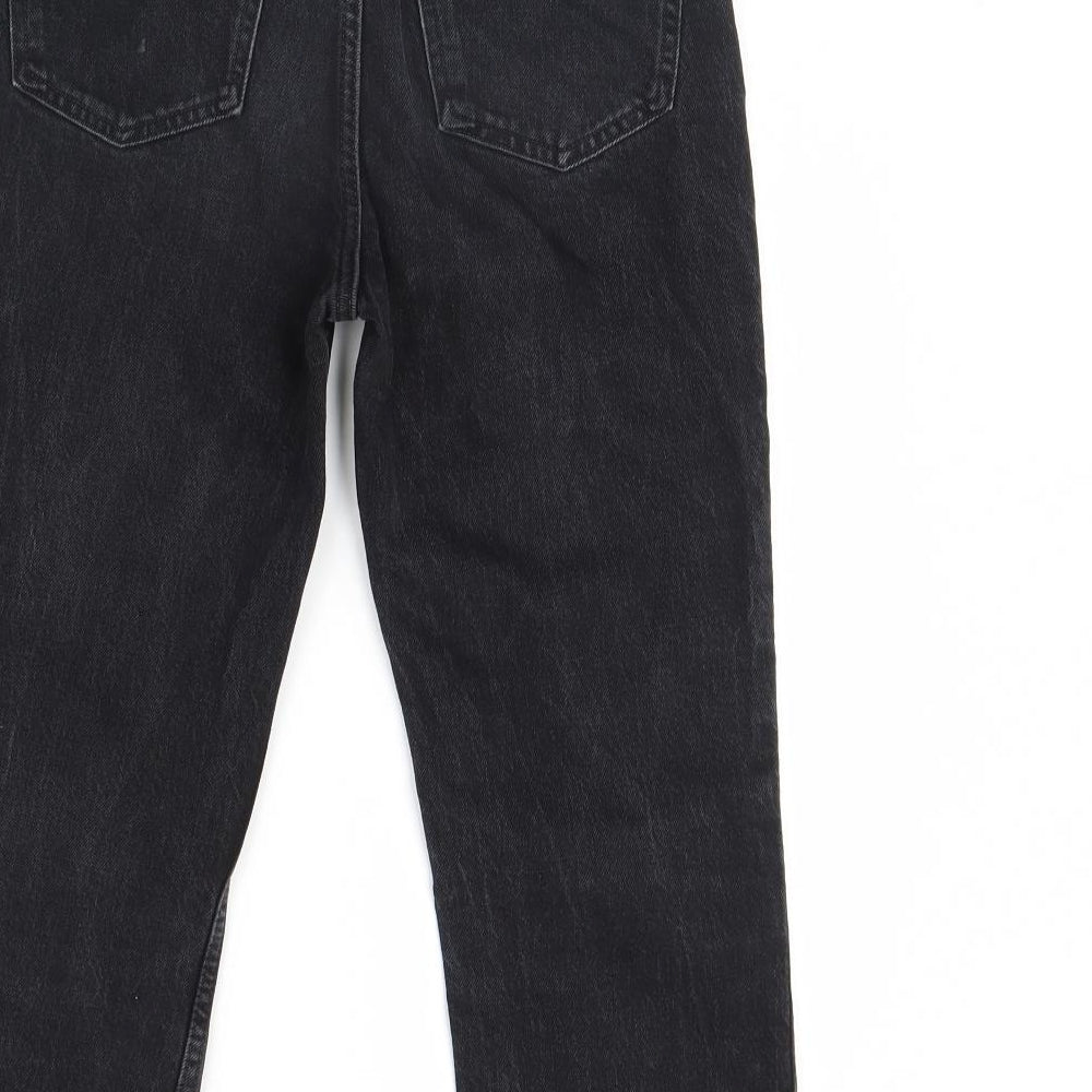 Denim & Co. Womens Black  Denim Straight Jeans Size 8 L28 in