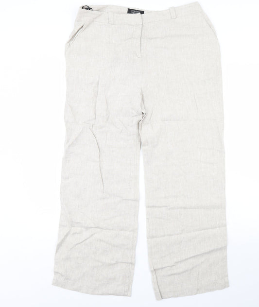 Principles Womens Beige   Trousers  Size 14 L30 in