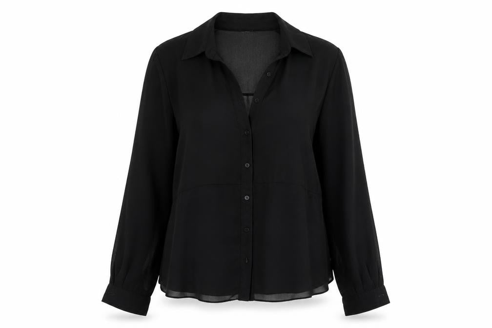 Topshop Womens Black   Basic Button-Up Size 10