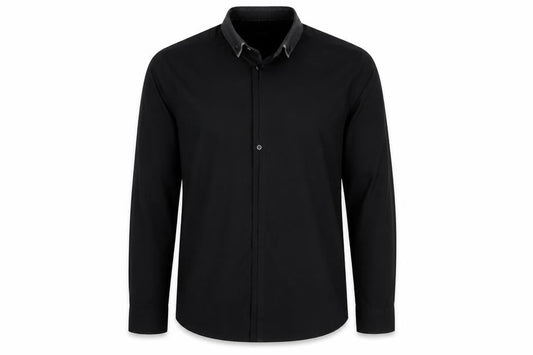 Jaccamo Mens Black    Button-Up Size XL