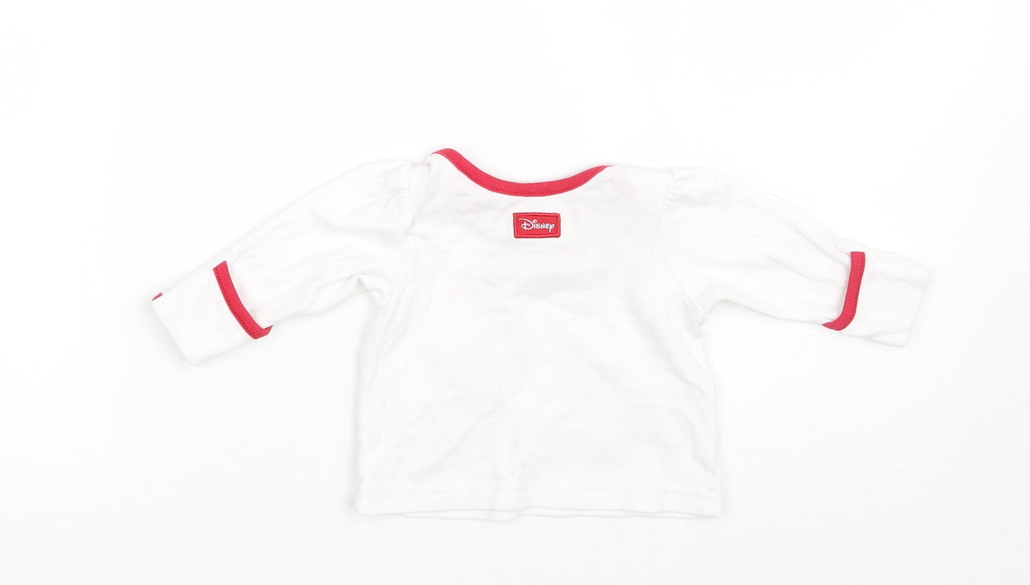 George Girls White   Basic T-Shirt Size Newborn