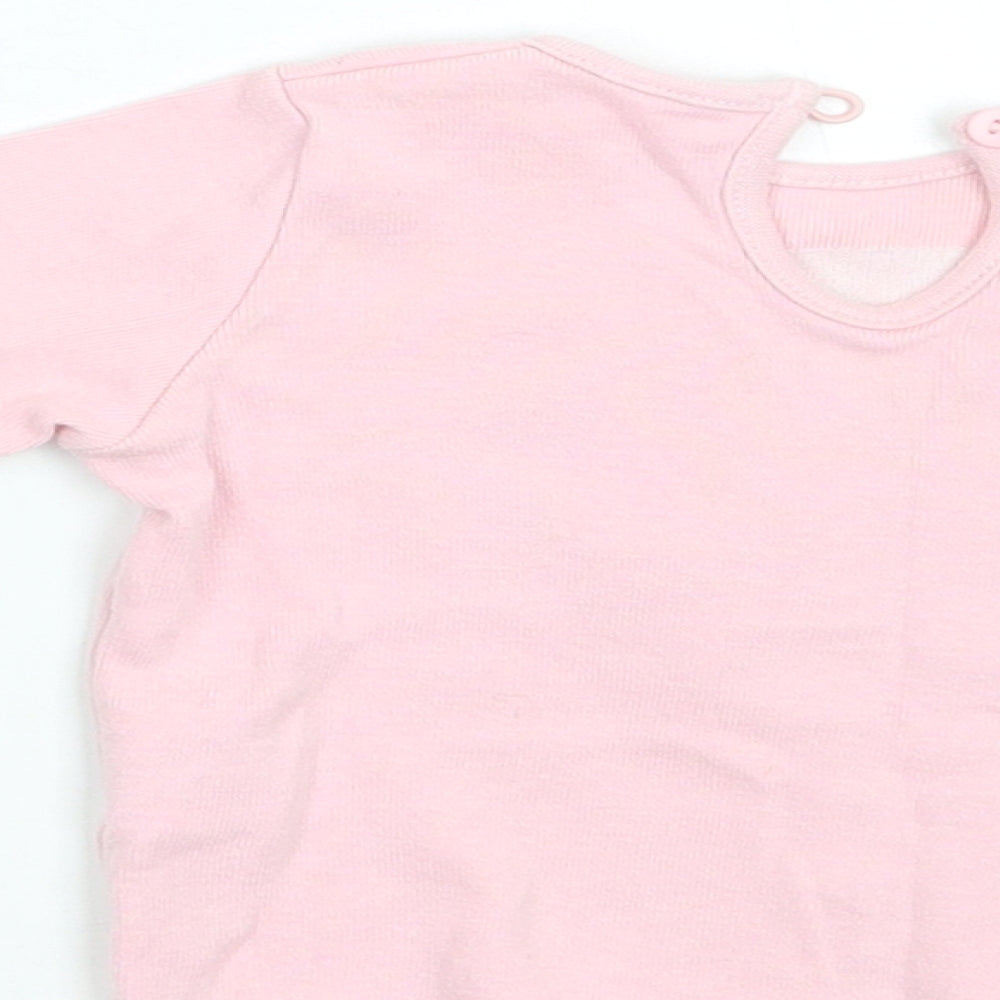 Matalan Girls Pink   Basic T-Shirt Size 3-6 Months