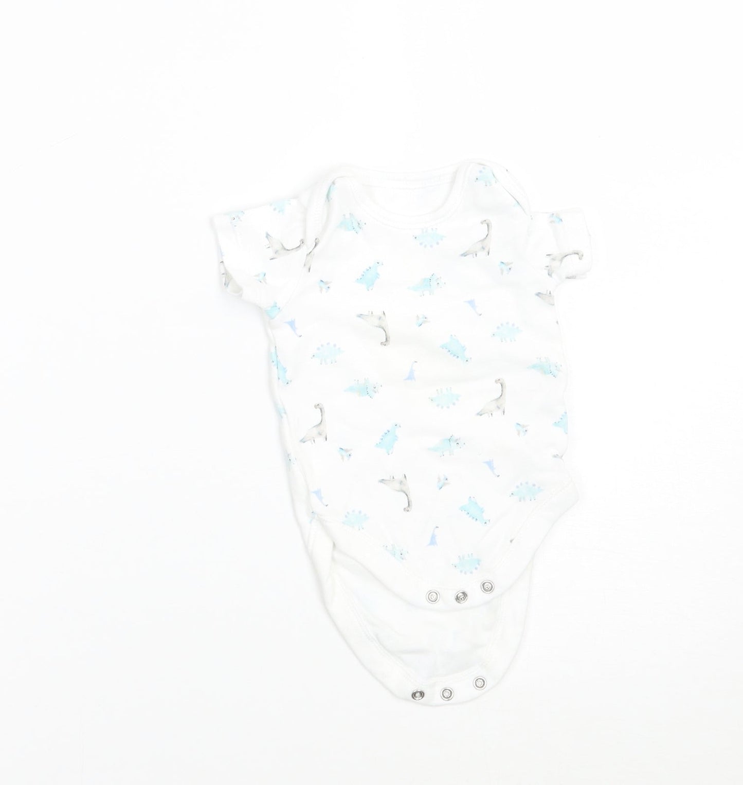 George Baby White Animal Print  Babygrow One-Piece Size 3-6 Months