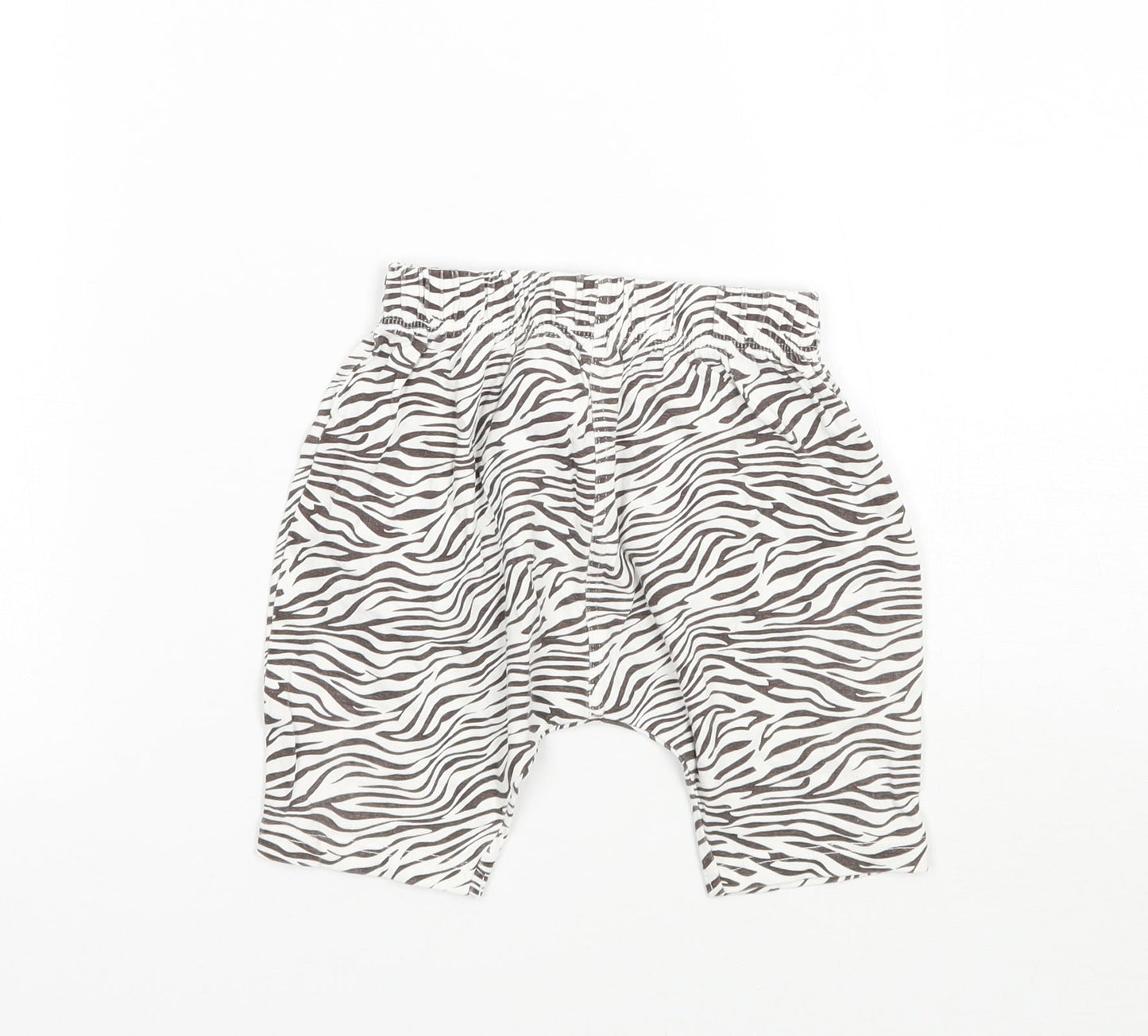 Matalan Girls White Animal Print  Sweatpants Trousers Size 9-12 Months