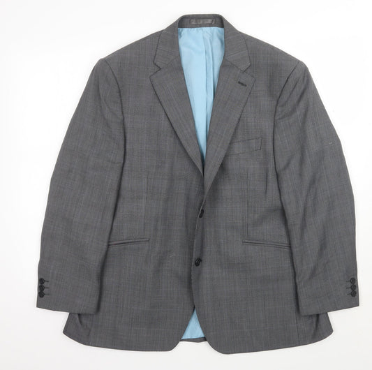 Marks and Spencer Mens Grey Check  Jacket Suit Jacket Size 42