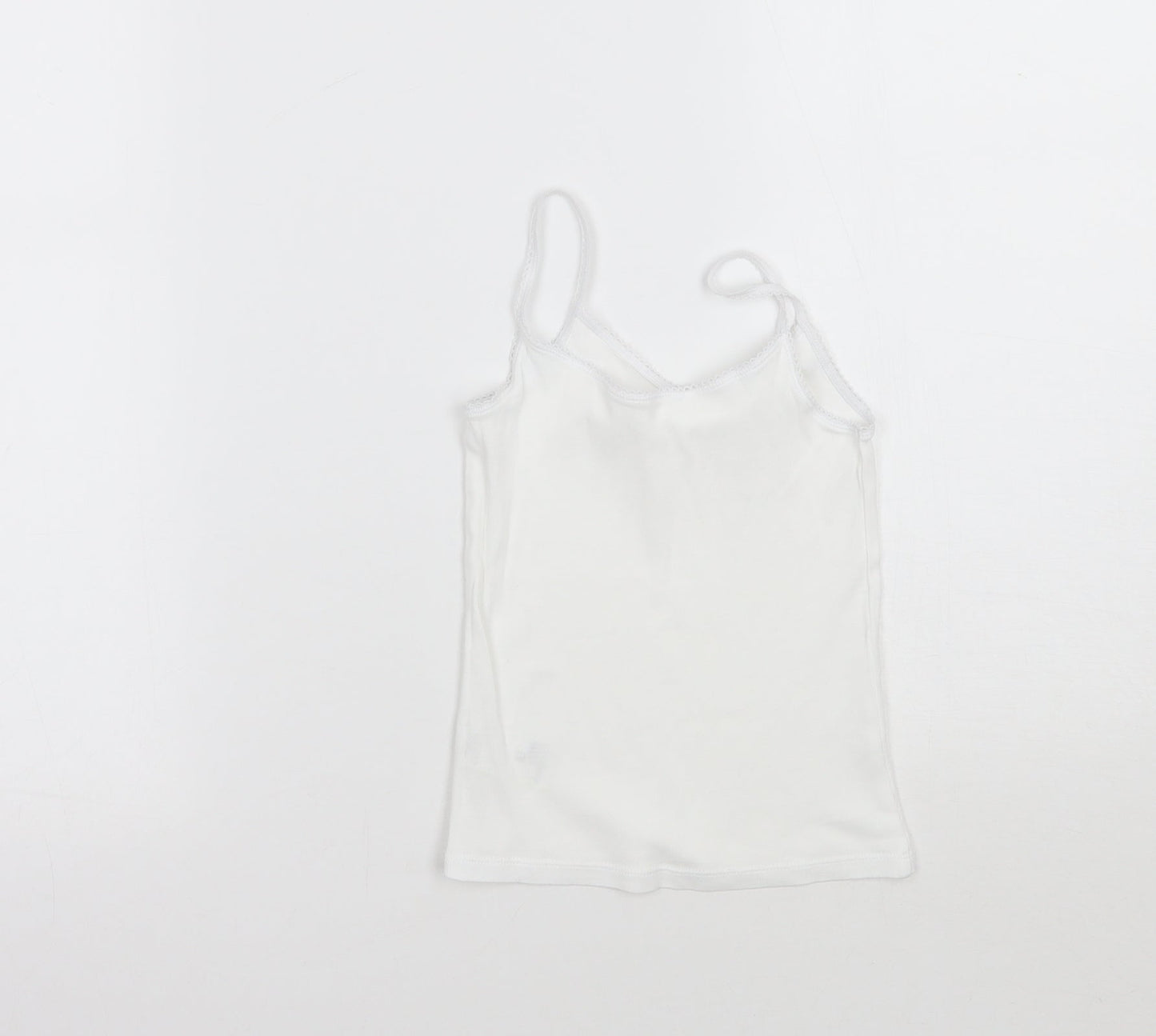 Marks and Spencer Girls White   Basic Tank Size 3-4 Years