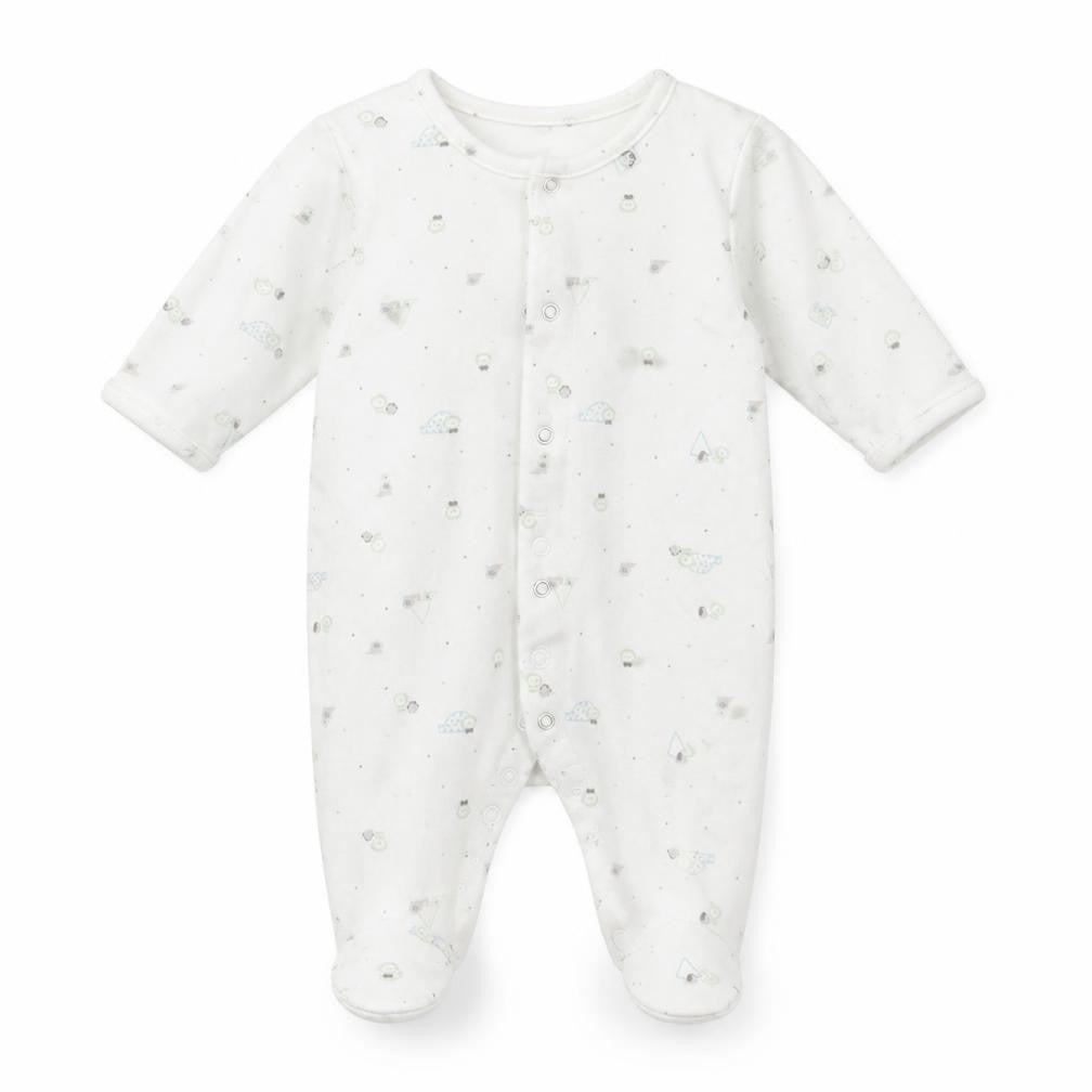 Marks & Spencer Boys Ivory Animal Print  Babygrow One-Piece Size 0-3 Months