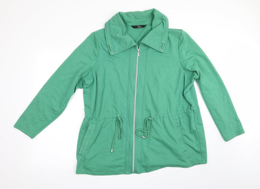 BM Womens Green   Jacket Coat Size XL  - Drawstring waist