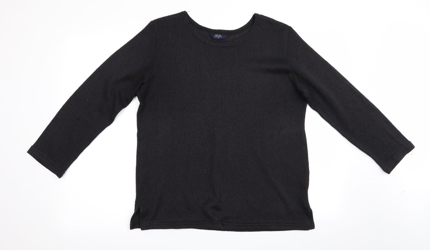 Real Clothing Company Womens Black   Pullover Jumper Size 14