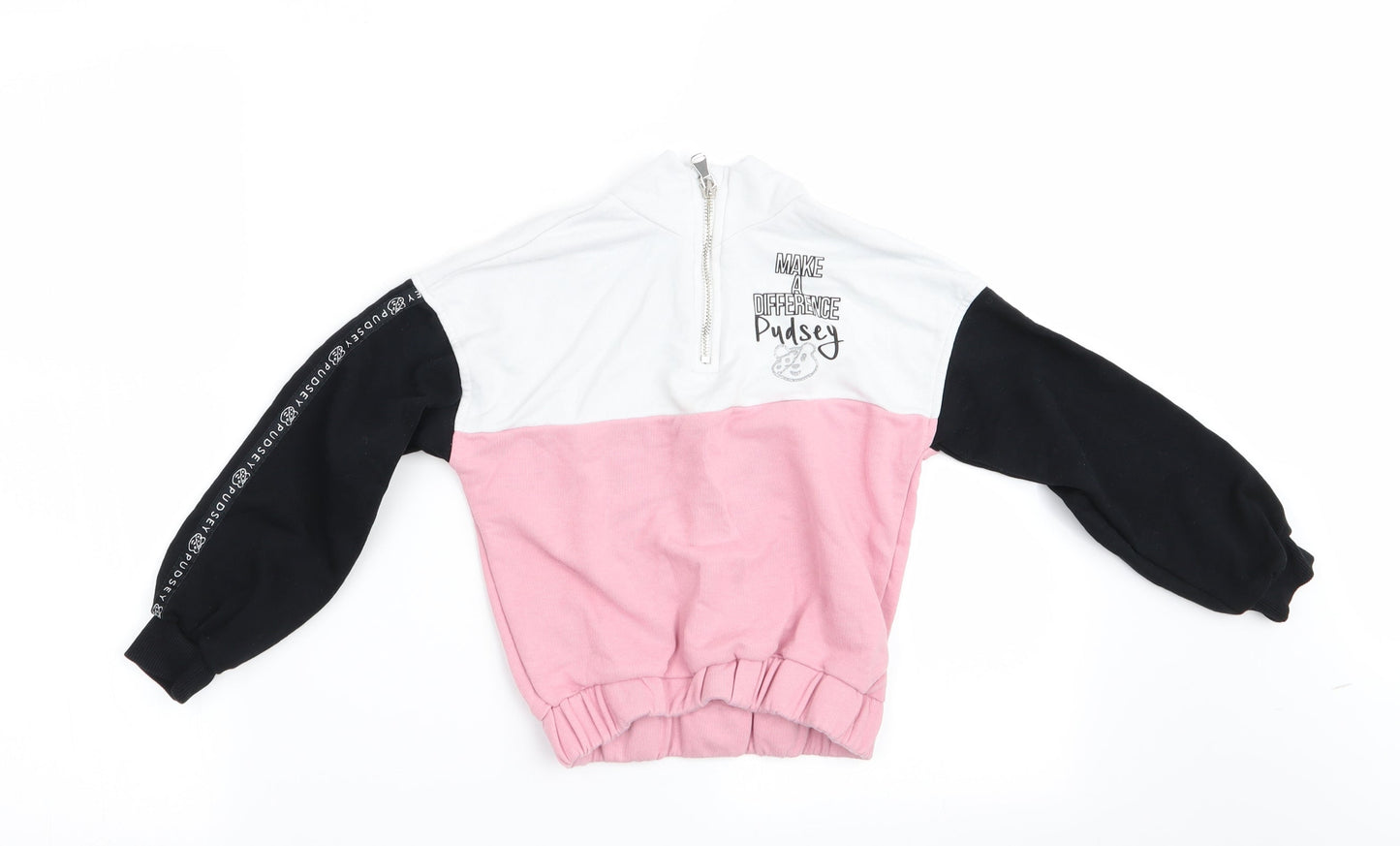 George Girls Pink   Pullover Sweatshirt Size 5-6 Years  - Make a Difference Pudsey