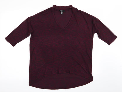 New Look Womens Purple   Pullover Jumper Size S  - Keyhole neck