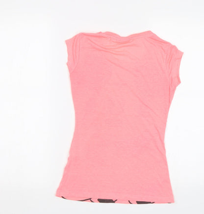 Preloved Disney Womens Pink   Basic T-Shirt Size 6  - Mickey - Back