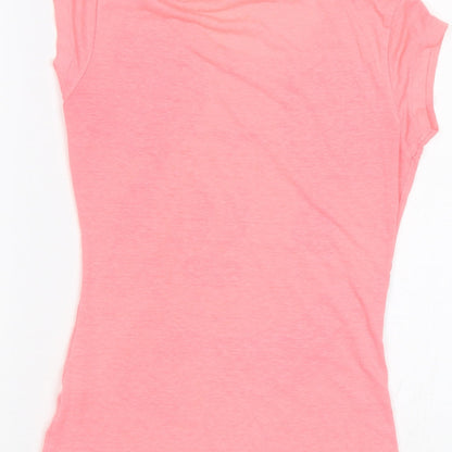 Preloved Disney Womens Pink   Basic T-Shirt Size 6  - Mickey - Label