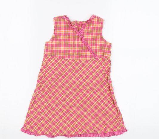 Preworn Baby Pink Check  A-Line  Size 18 Months