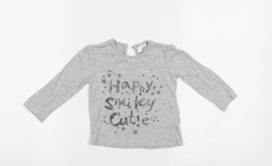 F&F Baby Grey   Basic T-Shirt Size 6-9 Months