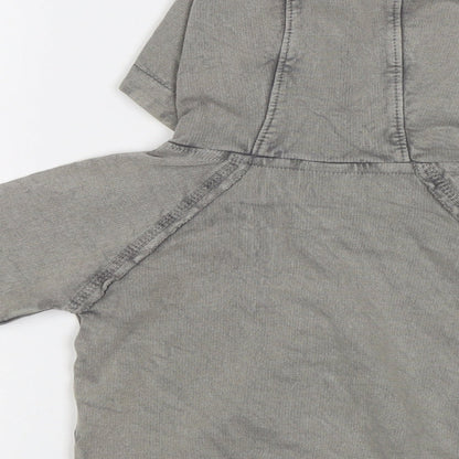 Brand and care label for Next Baby Grey Full Zip Jumper, size 6-9, Months