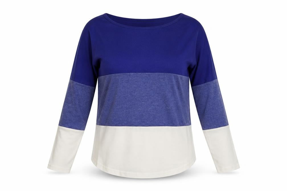 Yidarton Womens Blue Striped  Pullover Jumper Size M