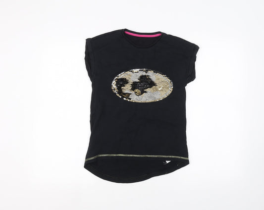 George Girls Black   Basic T-Shirt Size 11-12 Years  - Batman