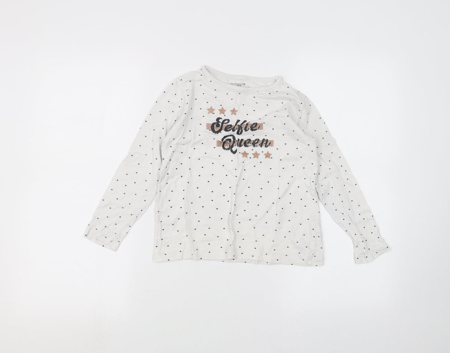 Primark Girls White   Basic T-Shirt Size 7-8 Years
