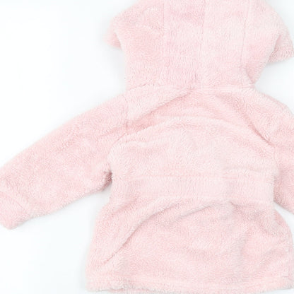 Brand and care label for studio baby Baby Pink Solid Babydoll Robe, size 6-9, Months