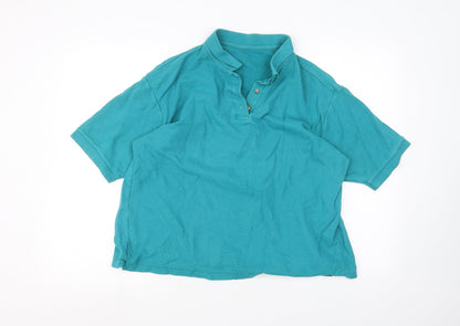 St Michael Womens Green Basic Polo Size 20
