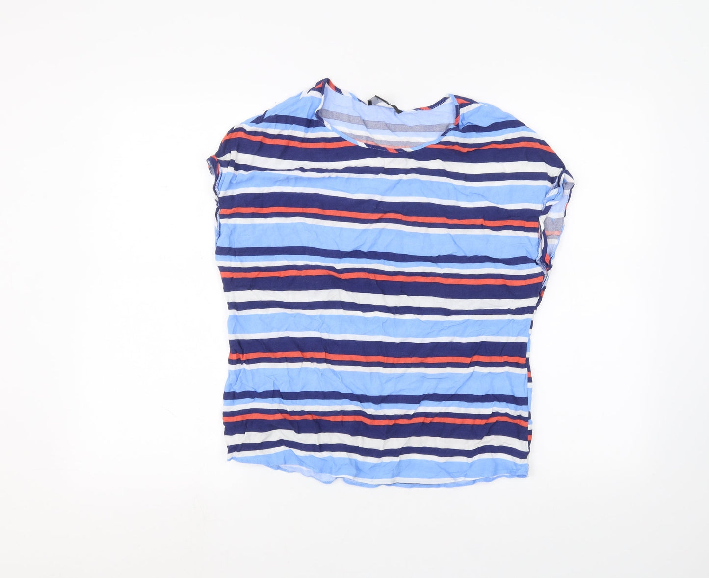 Atmosphere Womens Blue Striped  Basic T-Shirt Size 14