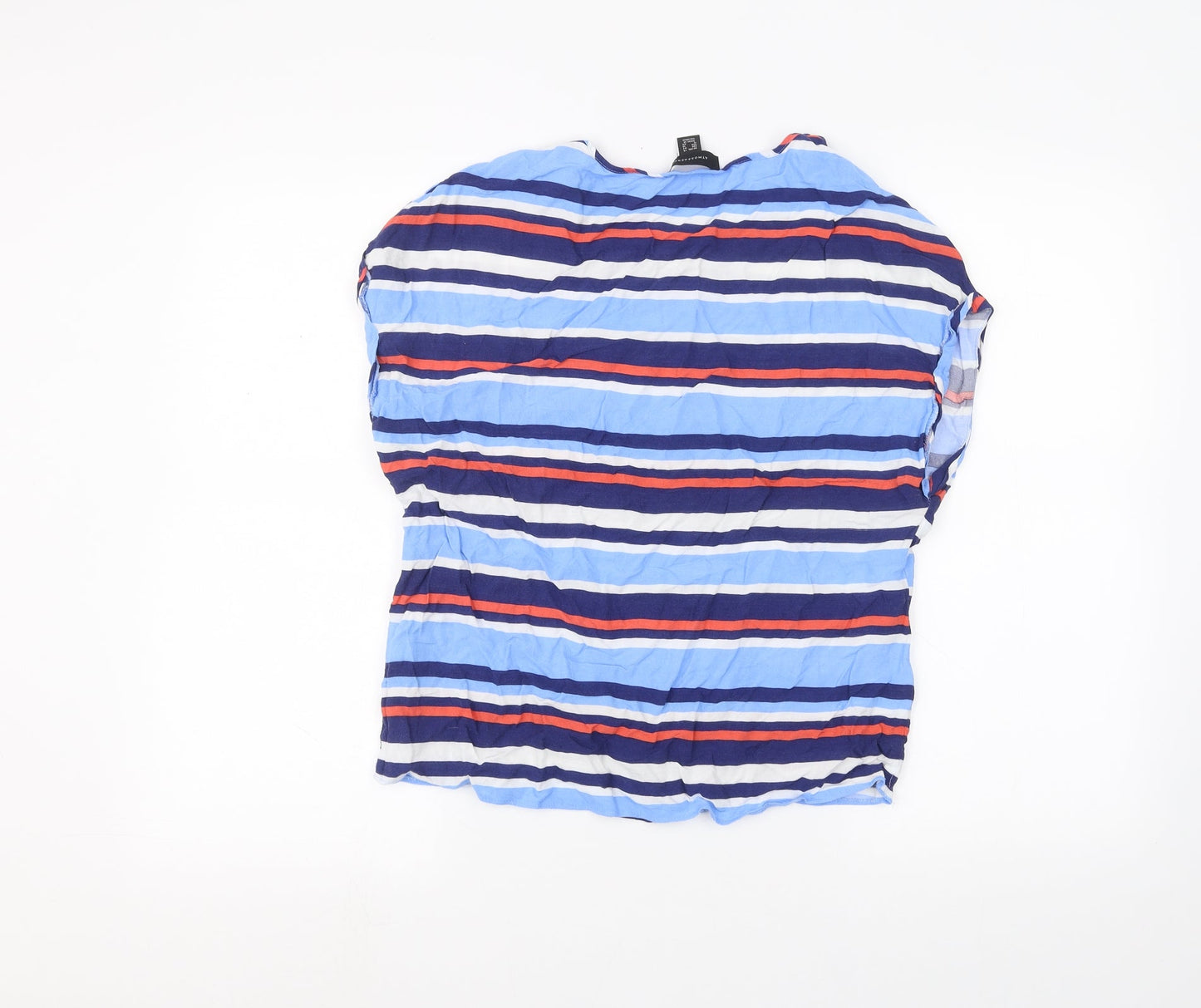 Atmosphere Womens Blue Striped  Basic T-Shirt Size 14