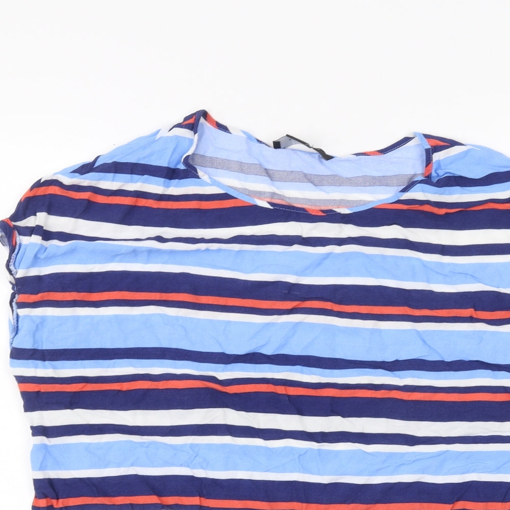 Atmosphere Womens Blue Striped  Basic T-Shirt Size 14