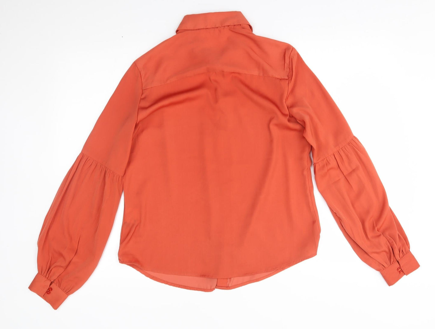 Modis Womens Orange   Basic Button-Up Size M