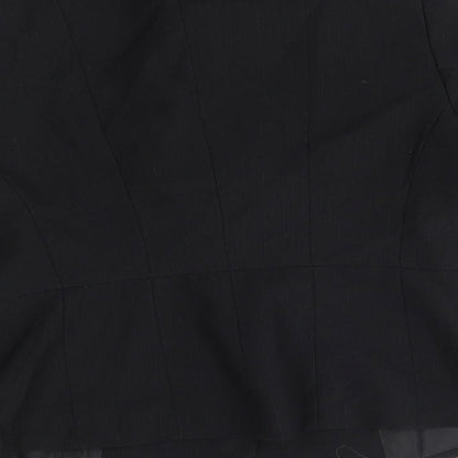 Brand and care label for E-vie women’s black jacket blazer, size UK 14