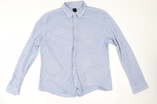 H&M Mens Blue    Button-Up Size XL  - muscle fit