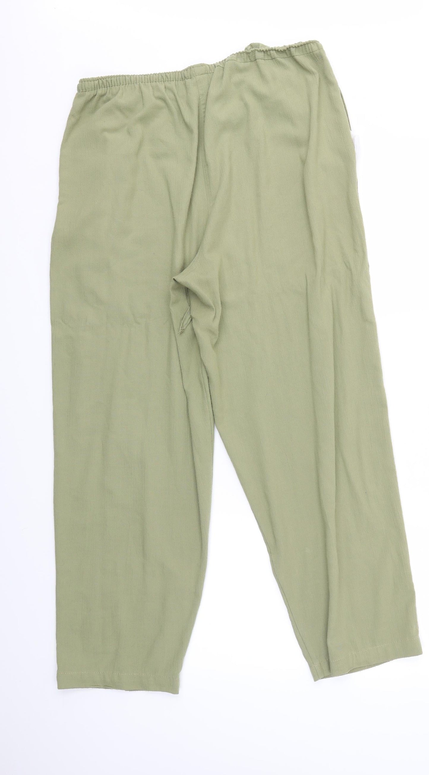 Casual Wear Womens Green   Trousers  Size 14 L27 in