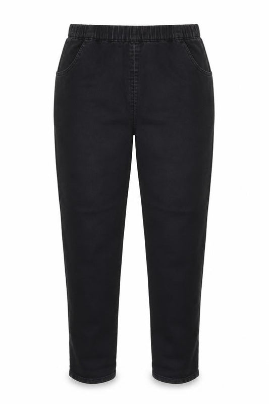 Arcadia Womens Black   Trousers  Size 16 L27 in - stretch waistband
