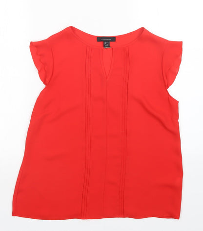 Additional front view of Atmosphere women’s red basic blouse, size UK 10