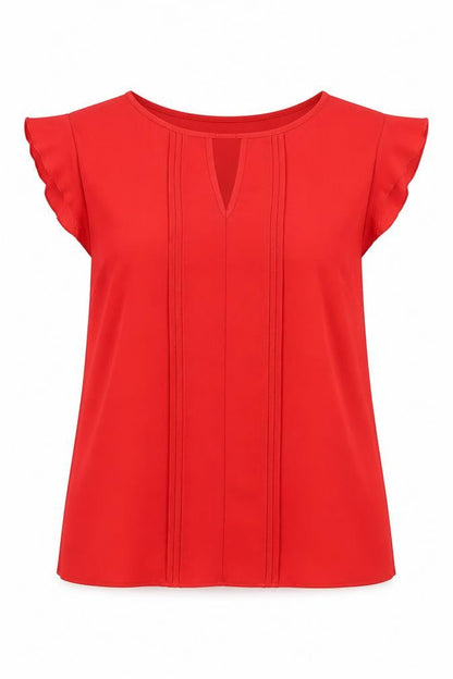 Front view of Atmosphere women’s red basic blouse, size UK 10