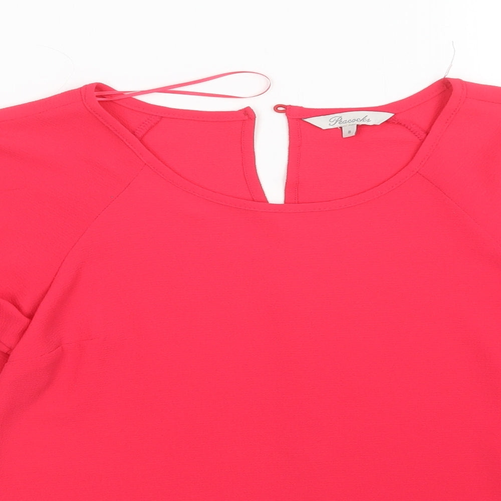 Peacocks Womens Pink   Basic Blouse Size 8