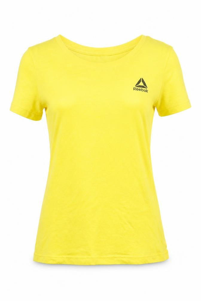 Reebok Womens Yellow   Basic T-Shirt Size S