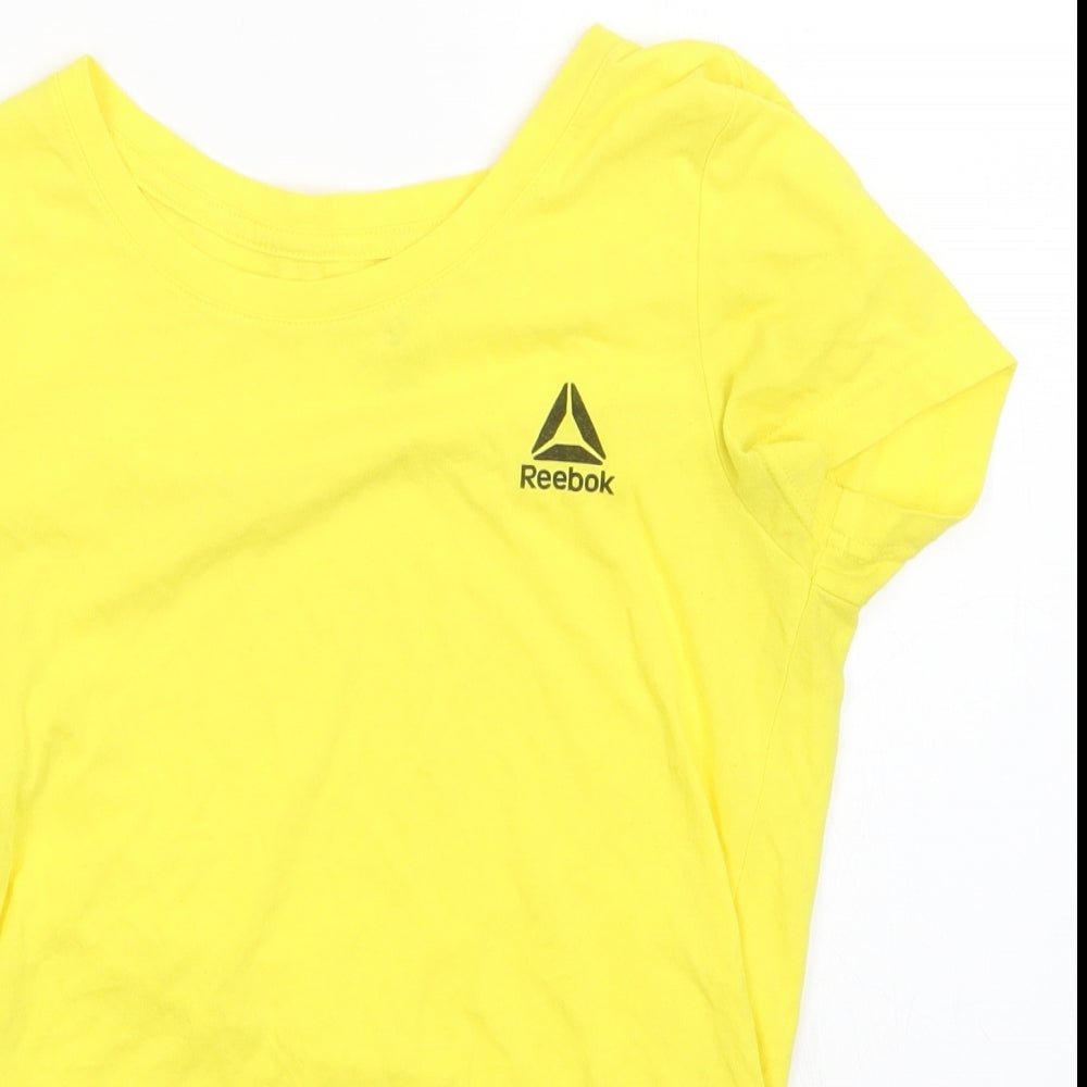 Reebok Womens Yellow   Basic T-Shirt Size S