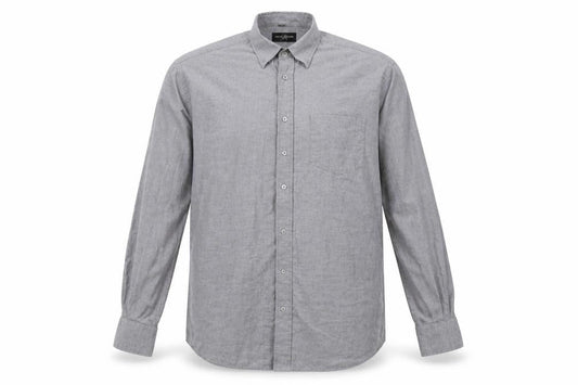 Russell Collection Mens Grey    Button-Up Size 15.5