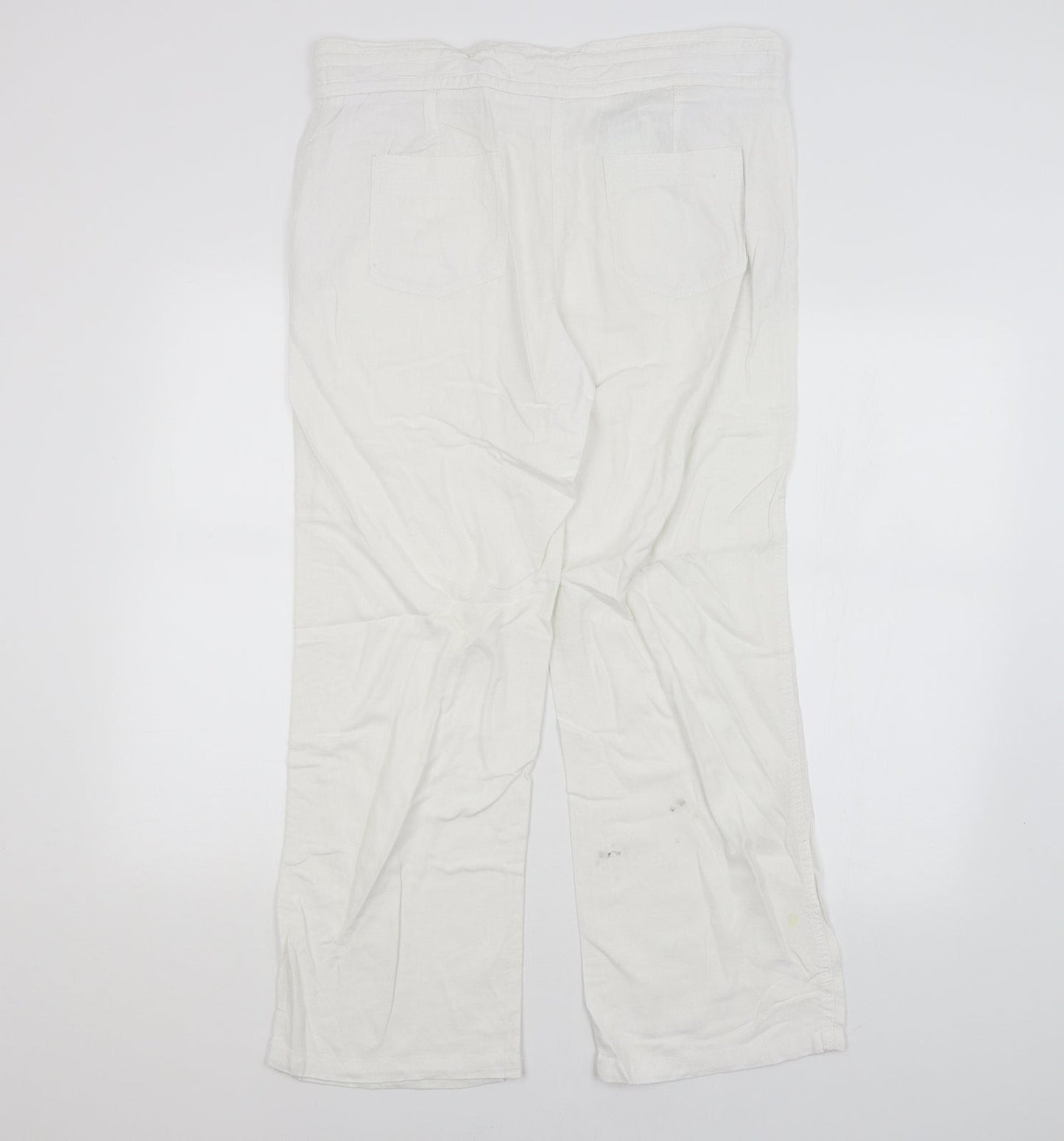 Parallel Womens White   Trousers  Size 14 L26 in