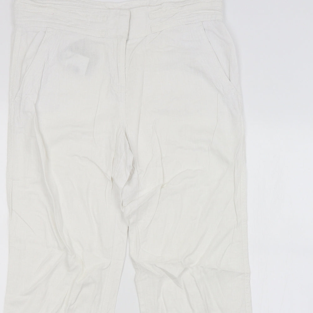 Parallel Womens White   Trousers  Size 14 L26 in