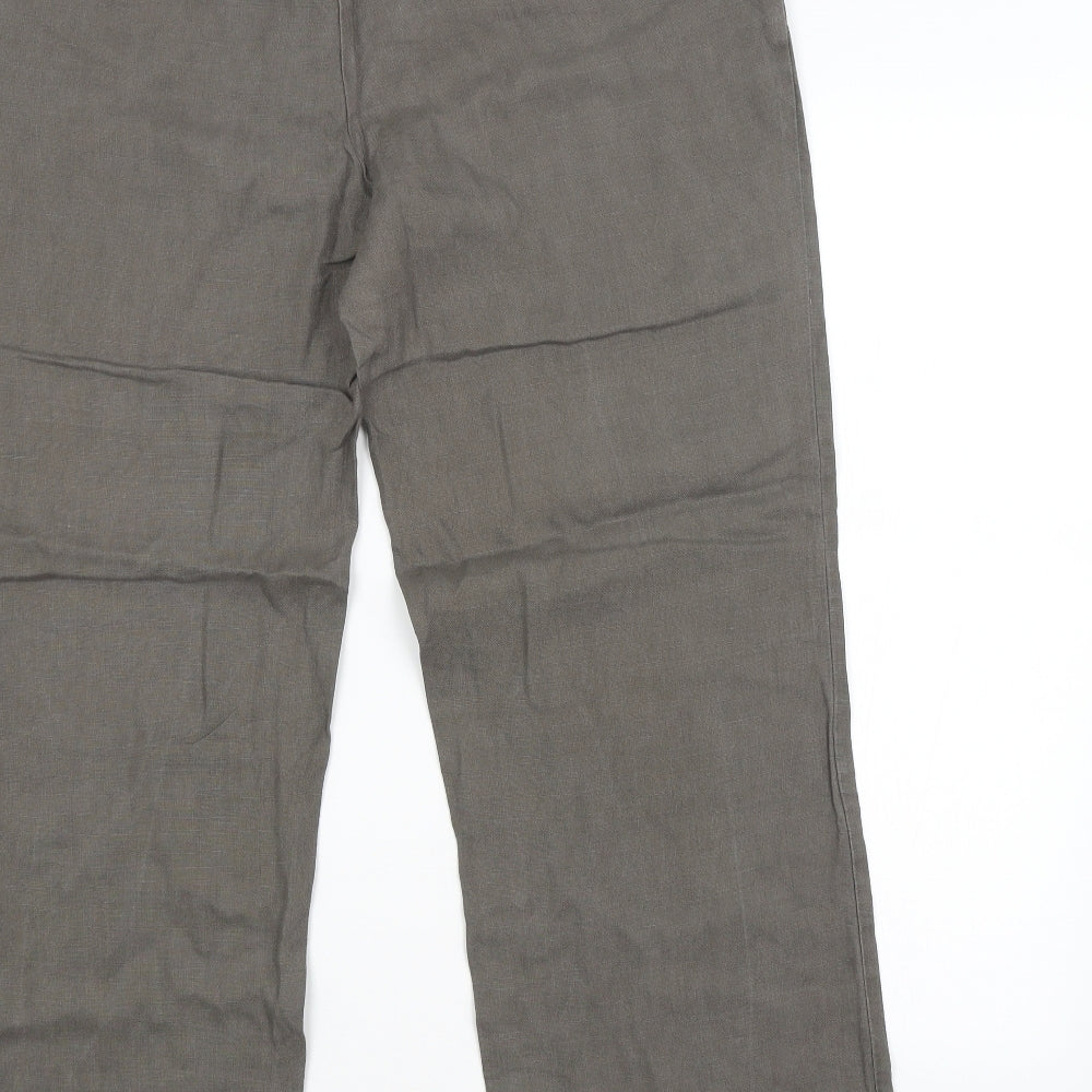 Prima Q Womens Grey   Trousers  Size 14 L28 in