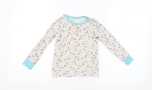 LILY & DAN Girls Multicoloured Animal Print   Pyjama Top Size 3-4 Years