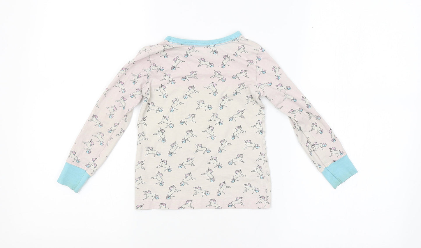 LILY & DAN Girls Multicoloured Animal Print   Pyjama Top Size 3-4 Years